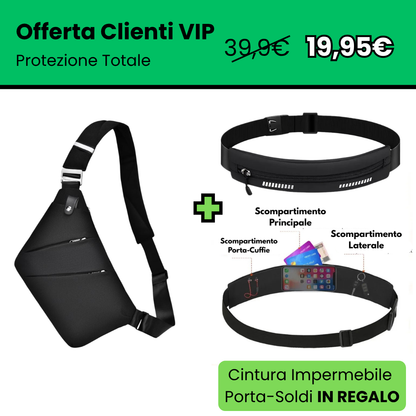 Protezione in Viaggio: 1 Compatta + 1 Cintura Porta-Soldi Impermeabile IN REGALO