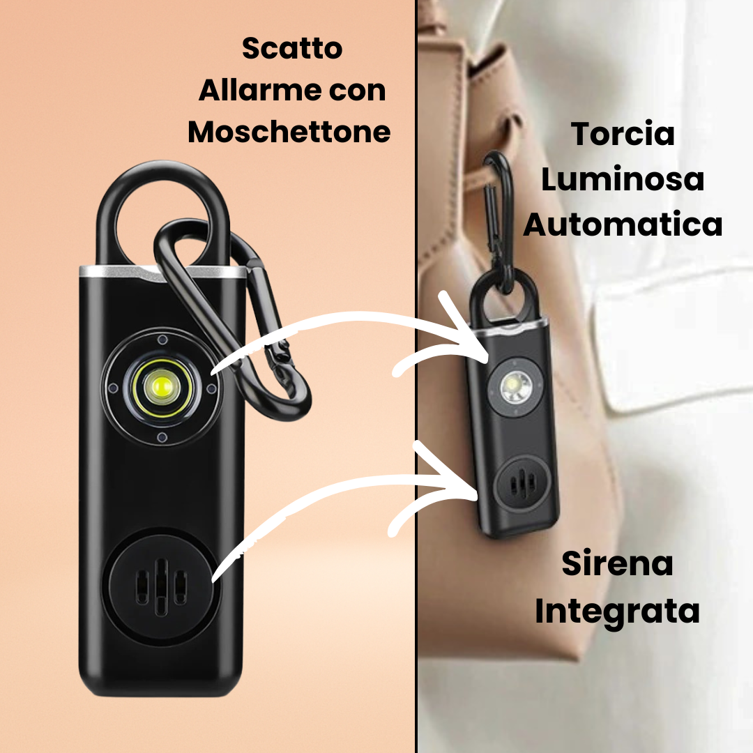 1 Allarme + 1 in Regalo -  Allarme Portatile Anti-Aggressione