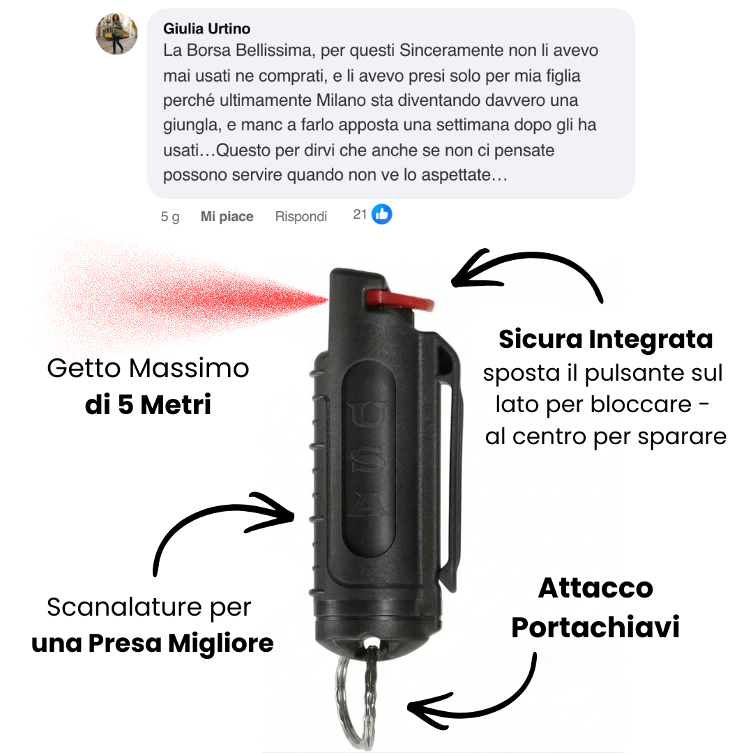 2 Défenseurs tactiques - Spray au poivre sans date de péremption