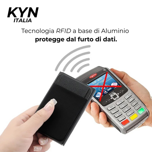 Portafoglio Anti-Clonazione RFID in Aluminio
