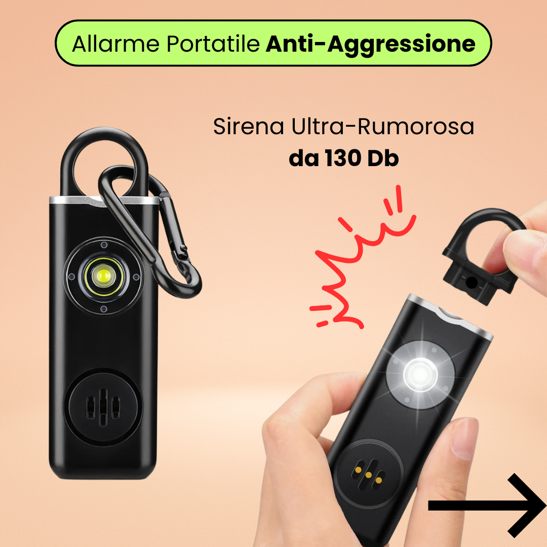 "Lo Sveglio" - Allarme Sirena Portatile Anti-Aggressione
