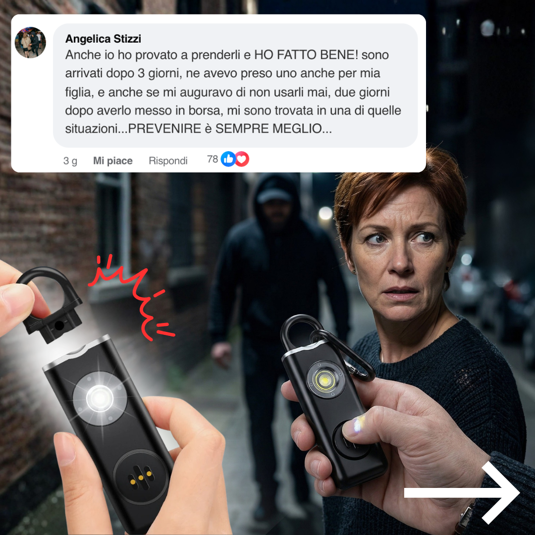 "Lo Sveglio" - Allarme Sirena Portatile Anti-Aggressione