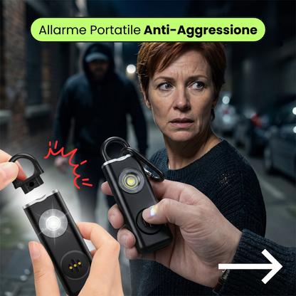 1 Allarme + 1 in Regalo -  Allarme Portatile Anti-Aggressione