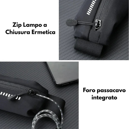 Kit Tranquillità in Viaggio: Cintura Portasoldi Impermeabile + Tracolla Universale per Telefono (Antifurto)